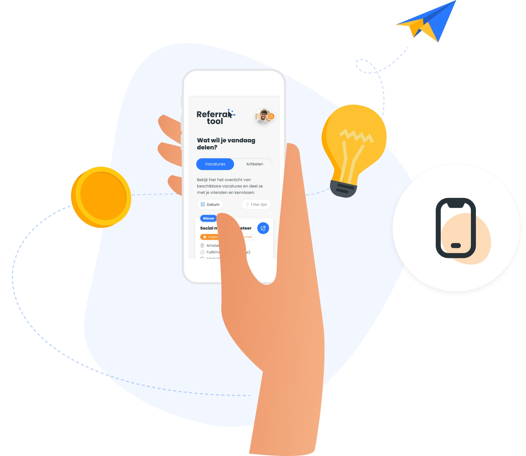 Illustratie Referral Tool App